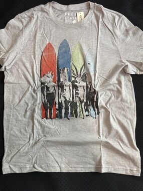 NWT Mens XXL Aeropostale Surf Animal Surfboards Graphic Tee Animals